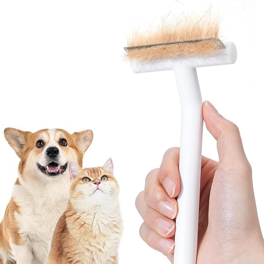 aumuca Pet Deshedding Tools for Short Haired Cats & Dogs, Dematting Deshedding Brush Cats Shedding Tool, Dog Undercoat Brush, Gently and Effectively Remove Loose Hair, Highly Deshedder Grooming Combs