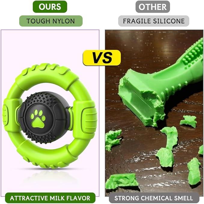 Dog Toys for Aggressive Chewers Large Medium Small Breed Indestructible Durable Tough Dog Chew Toys to Keep Them Busy Nylon Rubber Interactive Dog Toys