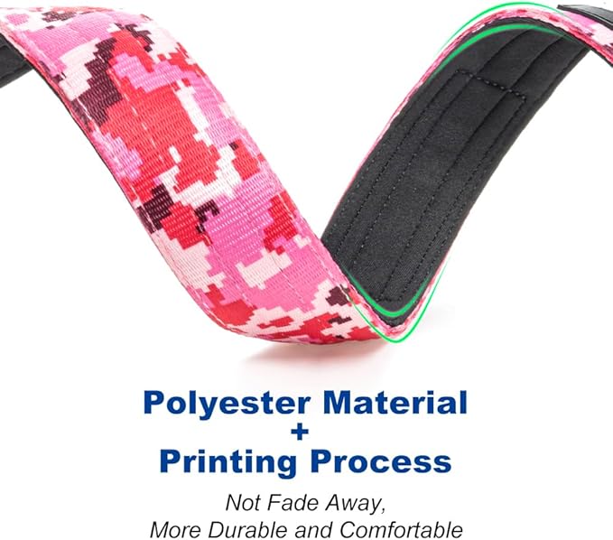 TSPRO Premium Dog Collars Tactical Dog Collar with Patch and Heavy Duty Quick-Release Metal Buckle Durable Thick and Adjustable for Medium to Large Dogs (Military Green M)