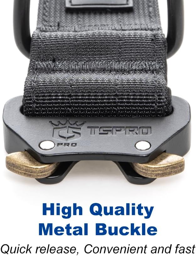 TSPRO Premium Dog Collars Tactical Dog Collar with Patch and Heavy Duty Quick-Release Metal Buckle Durable Thick and Adjustable for Medium to Large Dogs (Camo Khaki M)