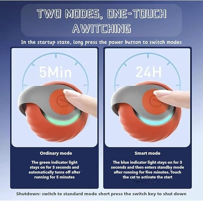 2 Packs Speediest Tail 2.0 Cat Toy,Interactive CatToy,CatToys for Indoor Cats,Chewie Viral Cat Ball,Adjustable Sports Rolling Toy,Electric Rolling Ball Christmas Birthday Gift for Pets