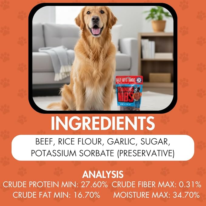 Bully Boy's Famous Beef Training Nibs Dog Treats | Free from Wheat, Corn, Soy, or Gluten | USA Sourced Ingredients | with Smokehouse Beef | Made in Utah | 15 oz - 2 Pack