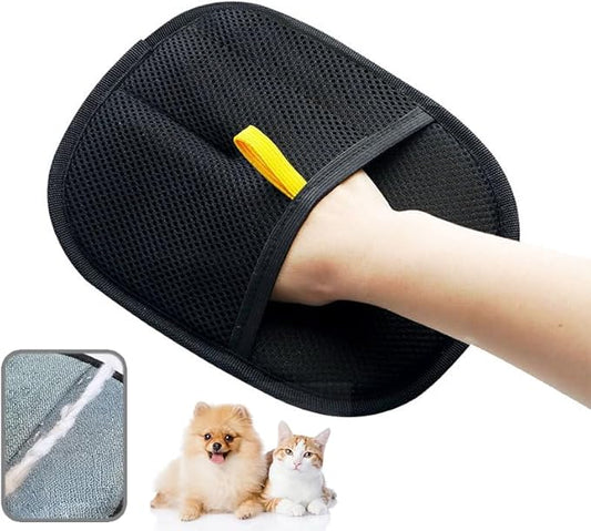 Pet Hair Remover Gloves for Dogs & Cats | Reusable Electrostatic Grooming Glove for Removing Pet Hair | Comfortable, Double-Sided, and Durable for Furniture, Clothes, Carpets & Cars