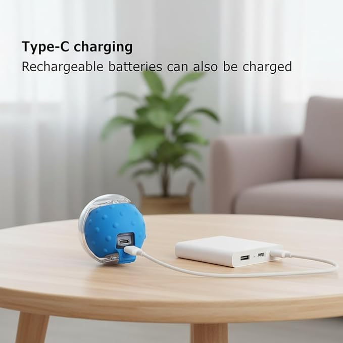 Interactive Cat Toys Ball for Cats - Upgrade Automatic Cat Toys for Indoor Cats, Chirping Cat Toy, 3 Modes 2 Speed Moving Cat Ball with Dragonfly Feathers 2PCS (Red Blue)