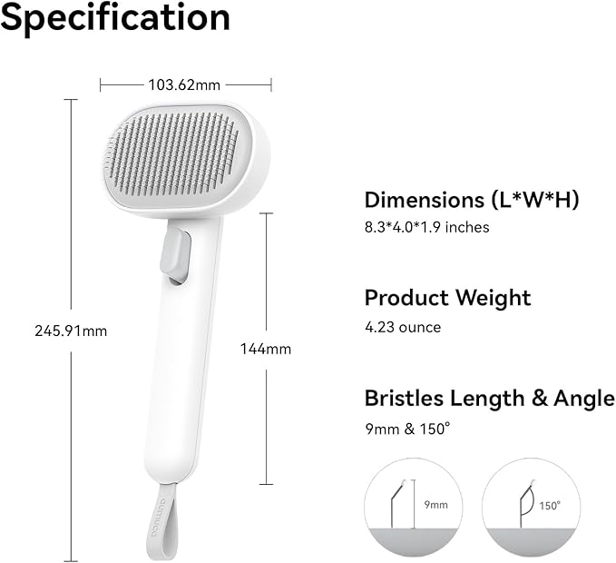 Aumuca Cat Brush for Shedding, Cat Brushes for Indoor Cats, Cat Brush for Long or Short Haired Cats, Cat Grooming Brush Cat Comb for Kitten Rabbit Massage Removes Loose Fur