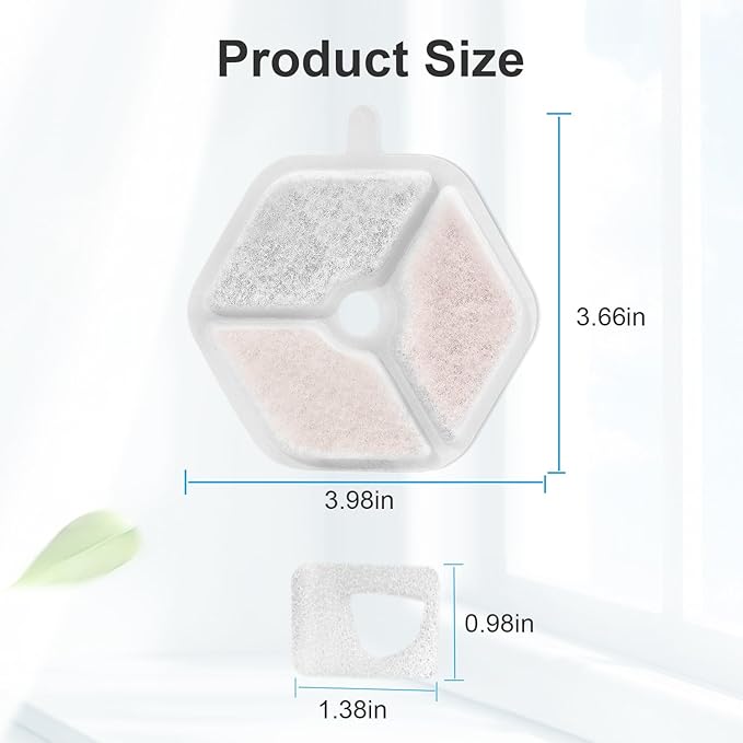 18 Filters + 18 Sponges Cat Water Fountain Filters, Triple Action, 4.5L Capacity, Compatible with 152oz Wireless Stainless Steel Cat Water Fountain