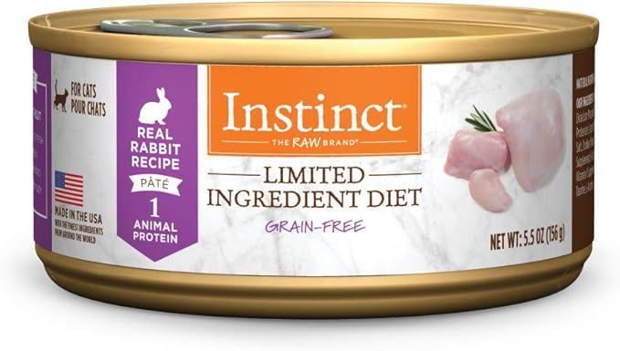 Instinct Limited Ingredient Diet, Natural Wet Cat Food, Grain Free Recipe - Real Rabbit, 5.5 Ounce (Pack of 12)