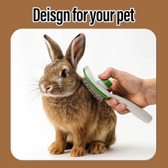 2 Pcs Self Cleaning Slicker Brush & Bath Brush For Dogs and Cats - Skin Friendly Deshedding Dog Brush Suitable For Shedding & Haired Pets, Green