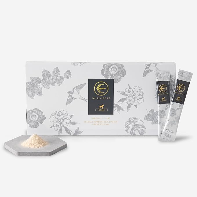 Powder for Dogs - Natural Swiftlet Nest & Collagen Supplement for Dog Allergy, Itching Skin, Hot Spots, Coat & Immune Support, Chicken Flavor, 30 Sticks 3.5 Oz