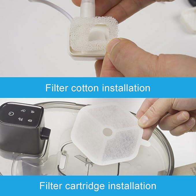 18 Filters + 18 Sponges Cat Water Fountain Filters, Triple Action, 4.5L Capacity, Compatible with 152oz Wireless Stainless Steel Cat Water Fountain