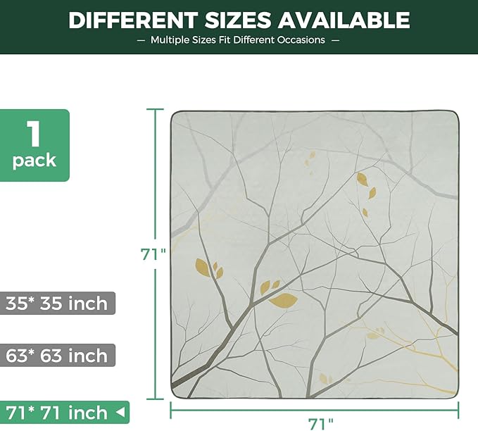 FXW Washable Pee Pads for Dogs, Puppy Pads with Super Absorbent, Specifically Designed for FXW Rollick/Homeplus 32 inch 8 Panels Dog Playpen, 71" Square, Branch, 1 Pack