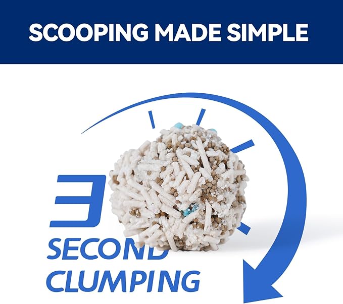 OPET Mixed Tofu Cat Litter - 19lb Strong Clumping Litter, Mixed Tofu and Bentonite, 99.9% Dust Free and Flushable Cat Litter, Natural Sustainable Ingredients Odor Control, Low Tracking（19lb, Milk）