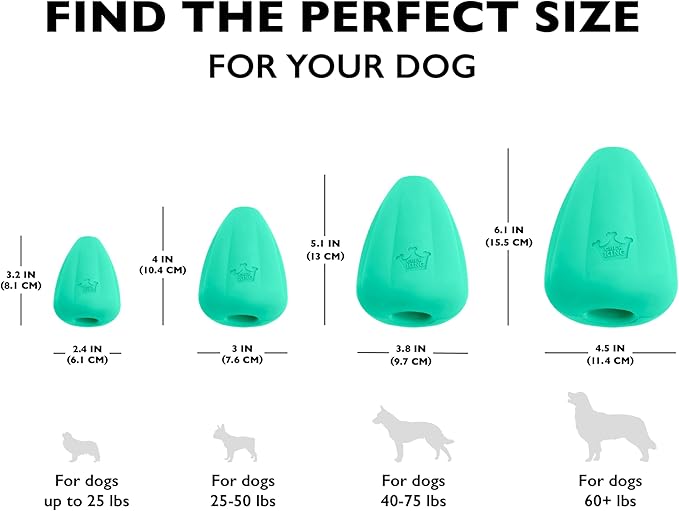 Chew King by Mammoth Premium Treat Dog Toy, Medium, Extremely Durable Natural Rubber Toy, Pack of 2