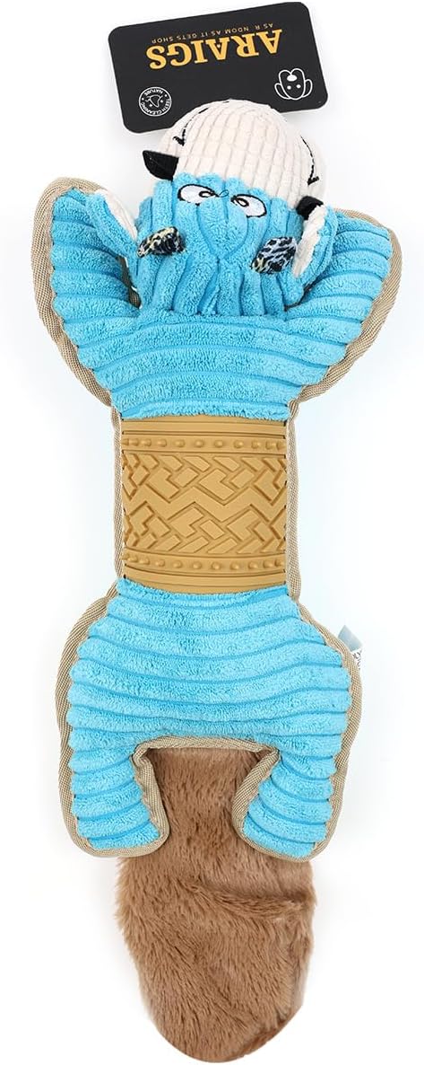 Pet Companion Squeaky Plush Toy - Comforting Dog & Cat Plush Toys with Squeaker, Soft Cuddly Companion for Anxiety Relief, Training & Play - Premium Quality Pet Toys 4 Pack