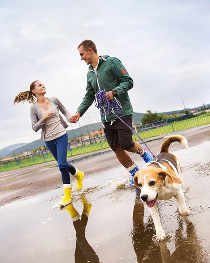 100FT Extra Long Leashes for Dog Training, Reflective Threads Check Cord Recall Training Agility Dog Lead for Large Medium Small Dogs, Dog Tie-Out Cable Great for Playing, Camping, or Backyard