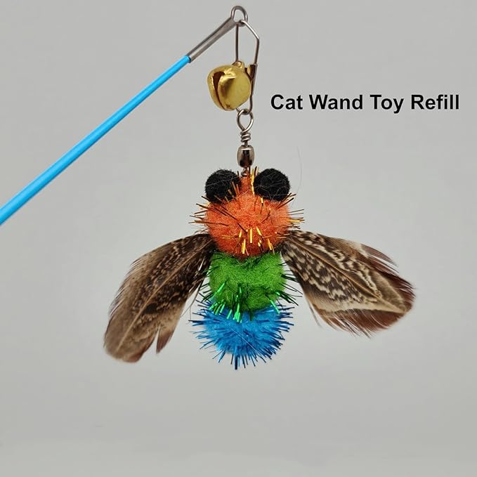 Stainless Steel Cat Litter Box Set, Includes Catnip Fish Toy & Wand Feather Toy Refill, Easy to Clean, Pet Toilet Supplies for Kitten, Kitty, Rabbit, Metal Litter Pan for Kittens and Adult Cats