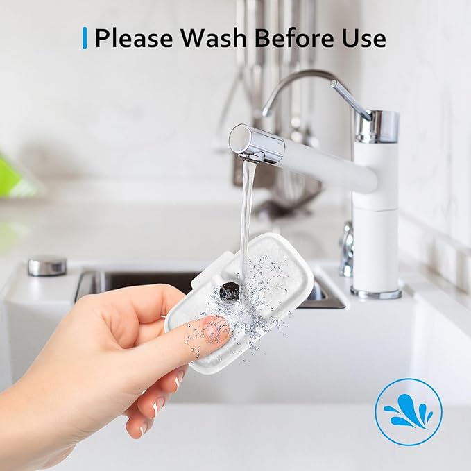 10 Pack Replacement Cat/Dog Fountain Filters Compatible with 2.5L/84oz Dockstream Cat Fountain PLWF005/PLWF115/PLWF105,10 Pack Triple Action Pet Fountain Filter and Pre-Filter Sponges