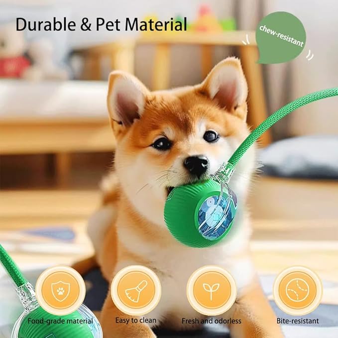 Ultra Cat Ball, Automatic Rolling Pet Ball with Obstacle Avoidance 3 Play Modes Quiet Durable Chew Resistant Material USB Rechargeable Long Battery Life for Cats and Dogs (Red)