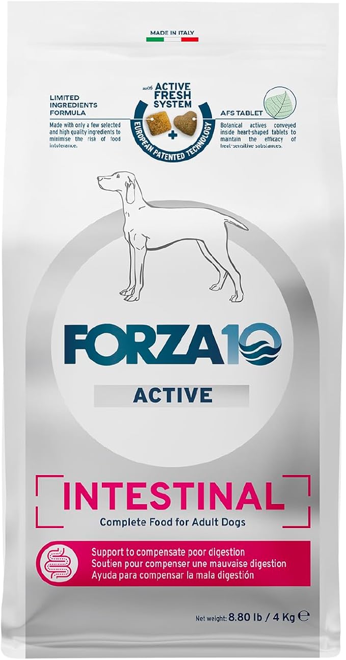 Forza10 - Dog Food, Limited Ingredient Dog Food for Healthy Digestion and Sensitive Stomach, Non-GMO, Fish Flavor, Made in Italy (8.8 lb)