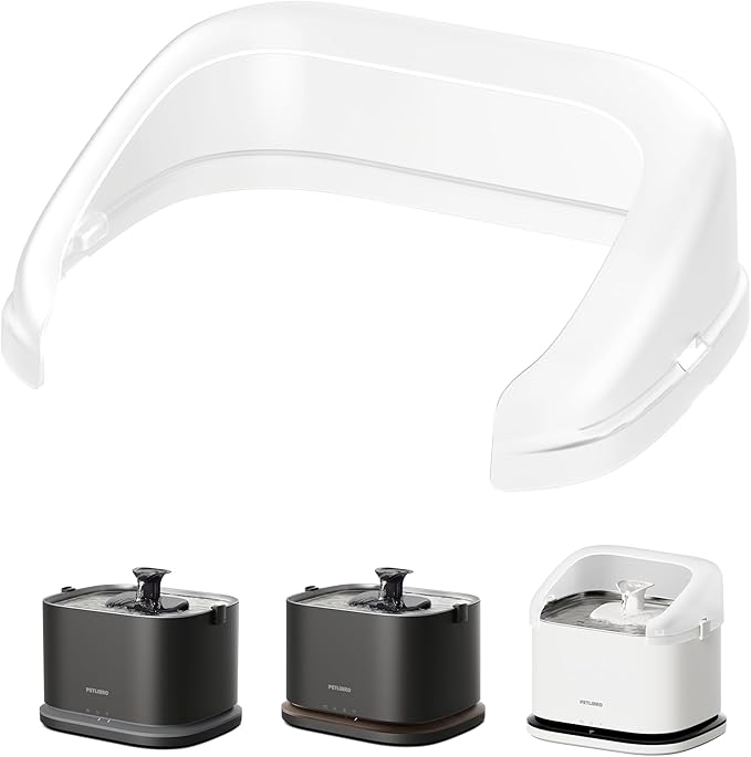 PETLIBRO Splash Shield for 3L Dockstream 2 Cat Water Fountain PLWF106 PLWF116 and PLWF305 Prevent Water Spills, Large top Radius, Easy to Remove & Clean