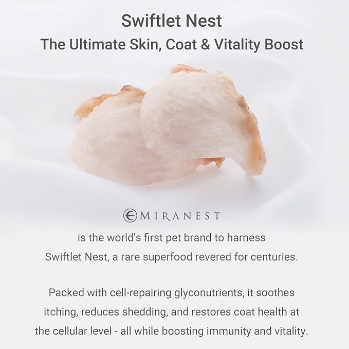 Powder for Dogs - Natural Swiftlet Nest & Collagen Supplement for Dog Allergy, Itching Skin, Hot Spots, Coat & Immune Support, Chicken Flavor, 30 Sticks 3.5 Oz