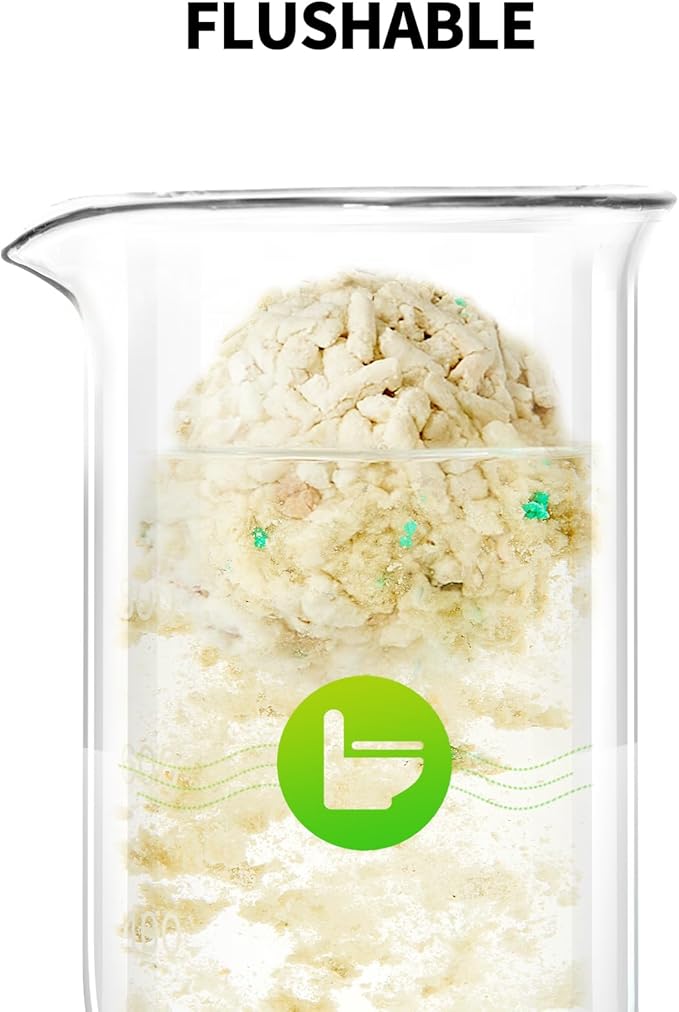 PETKIT Upgraded Clump+ Tofu Mixed Cat Litter, Water Flushable,Ultra Absorbent and Fast Drying, 100% Natural Ingredients Clumping Litter, Dust-Free Low Tracking Bentonite Litter (5.2lb×3bags)