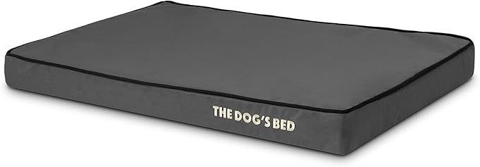 The Dog’s Bed Orthopedic Memory Foam Dog Bed, Medium Grey & Black, Waterproof, Supportive Dog Bed with Replaceable Covers, Veterinary Approved