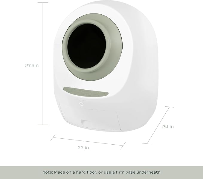 Casa Leo Leo’s Loo Too Self-Cleaning Cat Litter Box, Wi-Fi App Control, <30 dB Whisper-Soft, Anti-Pinch Sensors, UV Odor Defense, Health Monitoring, Large 24 × 22 × 27.6 in