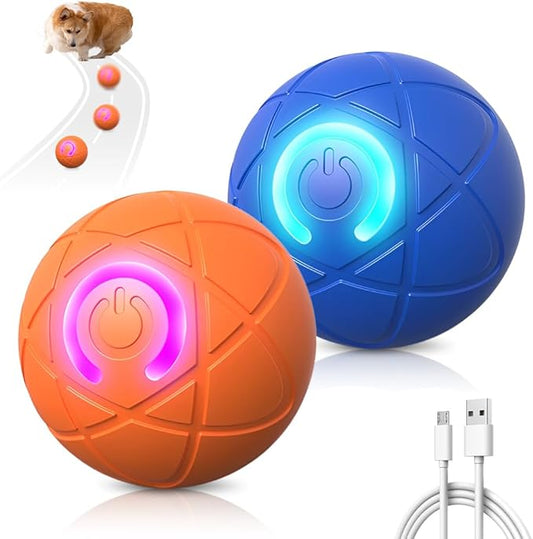 Interactive Dog Ball, 2026 Upgraded Activated Automatic Rolling Balls for Dogs, Self Moving Vibrating Smart Jumping Bouncing and Rotating Pets Toy to Keep Them Busy (HOT-2PC)