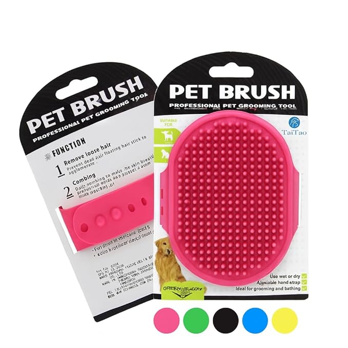 Self Cleaning Slicker Brush, Dog Cat Bunny Pet Grooming Shedding Brush, Easy to Remove Loose Undercoat, Pet Massaging Tool Suitable for Pets with Long or Short Hair (Pink)