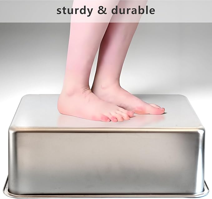 Stainless Steel Cat Litter Box Set, Includes Catnip Fish Toy & Wand Feather Toy Refill, Easy to Clean, Pet Toilet Supplies for Kitten, Kitty, Rabbit, Metal Litter Pan for Kittens and Adult Cats