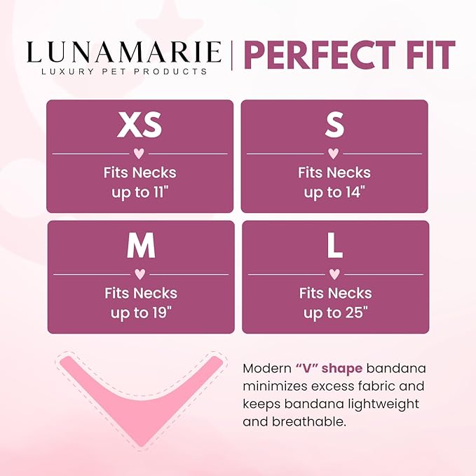 LunaMarie - Luxury Dog Bandanas - Cute Leopard Designs | Premium & Soft Poly Fabric | 100% Handmade Adjustable Shape Animal Print Pet Scarfs Small, Medium, Large (Leopard, Small)