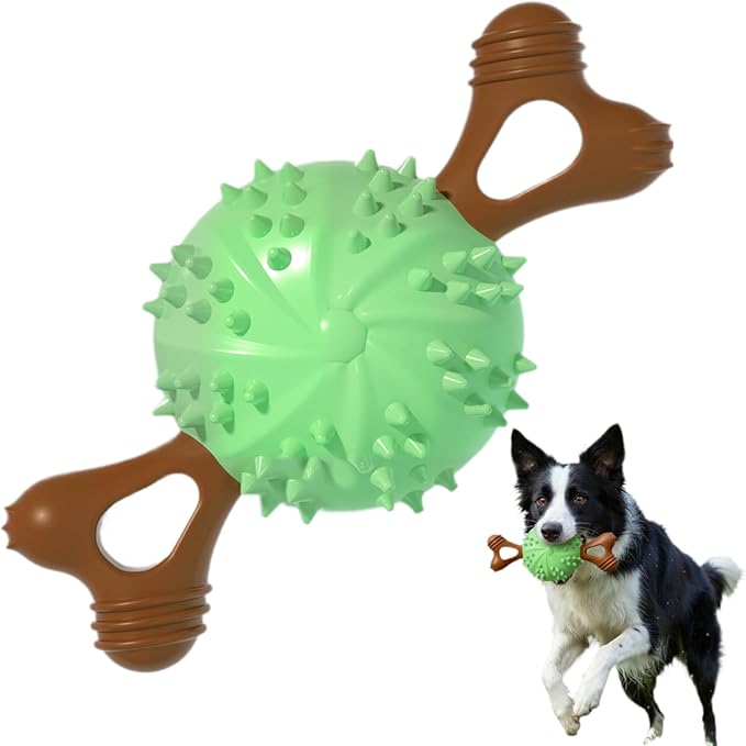Indestructible Dog Chew Toy, Durable Chew Toy for Small and Medium Dogs, Interactive Bone Toy to Keep Dogs Busy, Teeth Cleaning Toy, Multifunctional Dog Toy for Treats/Cleaning/Chewing