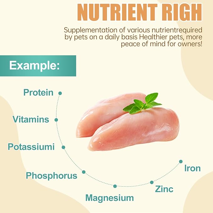 Freeze Dried Chicken Dog & Cat Treats Healthy Pet Training Treats or Food Topper Single Ingredient Chicken Bite All Natural Meat Raw Pet Food Human Grade High-Protein Snacks Jerky Chews for Cats