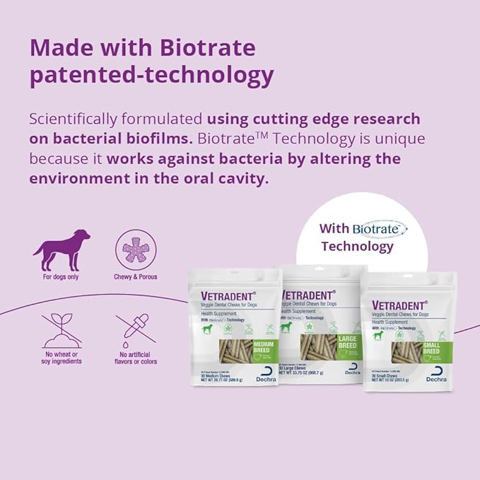 Vetradent® Veggie Dental Chews for Small Dogs