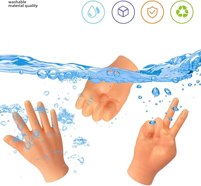 Tiny Hands,Cat Interactive Small Fingers,High Elasticity Hands for Cats,Mini Hands for Cats,Funny Toys. (High Elasticity-6PCS)