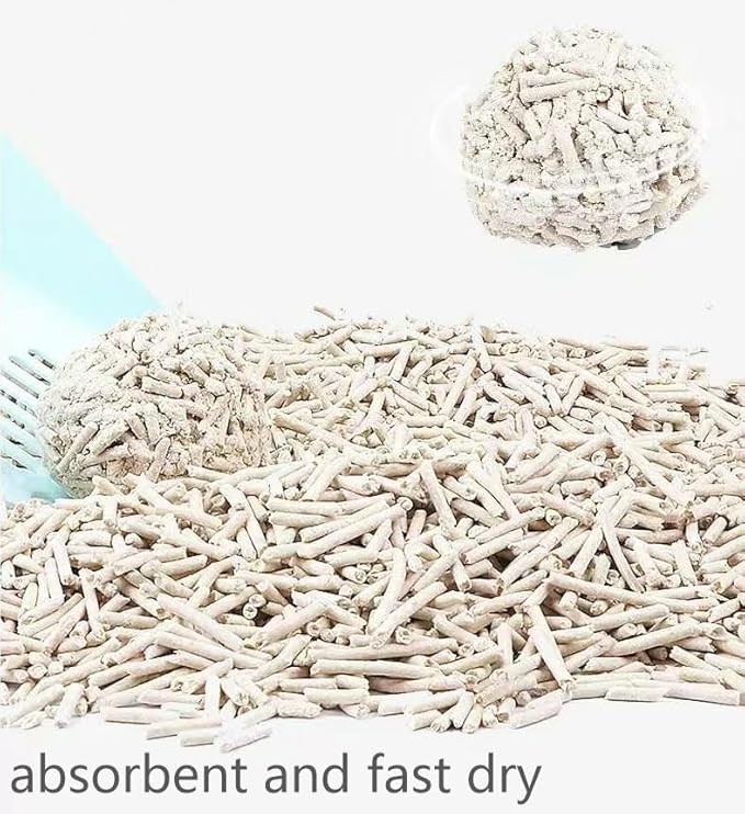 Tofu Cat Litter16.8LB(5.6LB*3bags) Fast Clumping, Dust-Free,100% Food Grade Raw Materials, Clumping,Flushable,Ultra Absorbent and Fast Drying,Solubility in Water,Really,Less Scattering
