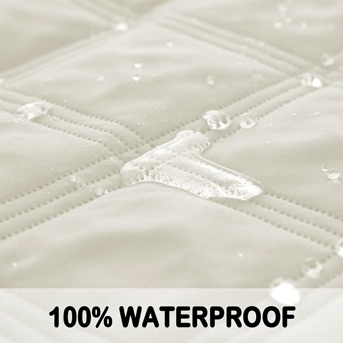 fuguitex Waterproof Dog Blanket Reversible for Small Dogs Resistant Leakproof Washable Couch Cushion Bed Protector Cover for Indoor Furniture Pet Friendly（40"*50",Baby Pink+Cream