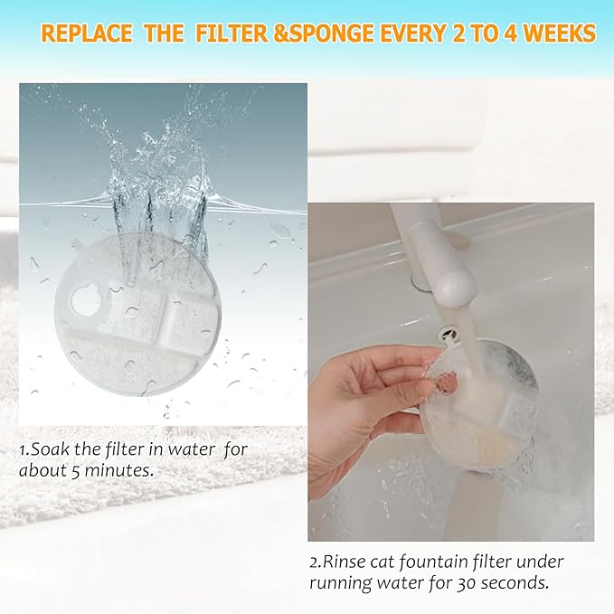 12 Pack Dog Water Fountain Replacement Filters for Petlibro Capsule Dog Fountain PLWF008,Pet libro filters with Replacement Pre-Filter Pump Sponges.