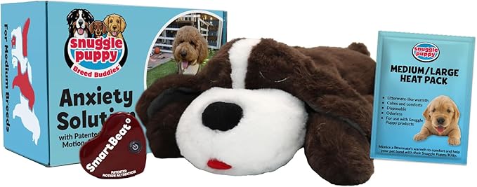 Snuggle Puppy Original Toys - Heartbeat Puppy for Dogs - Pet Anxiety Relief and Calming Aid - Comfort Dog Toys for Behavioral Training