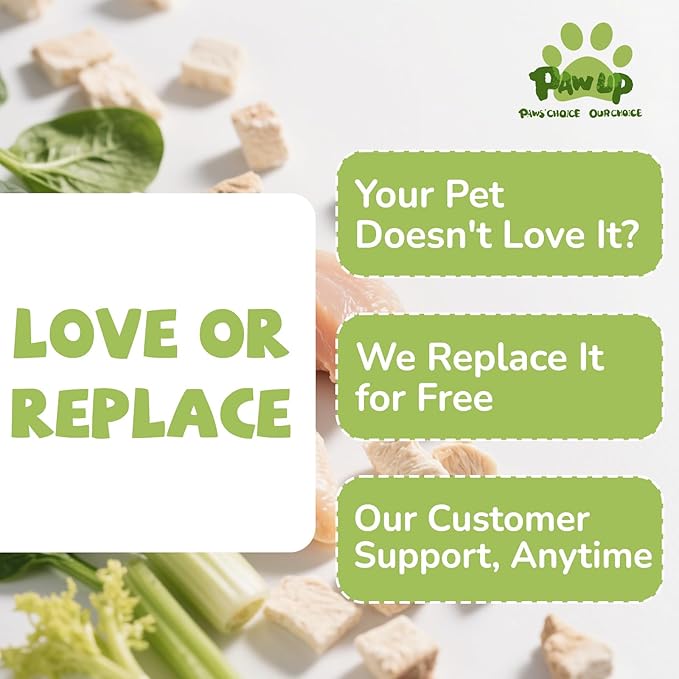 PAWUP Freeze Dried Chicken for Dogs Cats, High Protein Raw Dog Food Topper, Single Fresh Ingredient Treats, 4.6oz, Rawhide Free