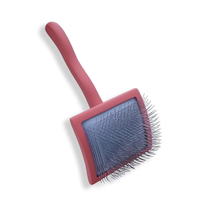 Big slicker brush for large dogs - Dog Brush for Shedding & Long Hair Cats Tool: Thick Coat Daily Care Painless Mat Remover Trusted by Pet Owners" (red)