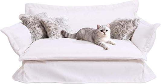 Pet Sofa Bed, Specially Designed for Small and Medium-Sized Dogs and Cats, is a Modern and Comfortable Pet Sofa That is Easy to Clean(White)