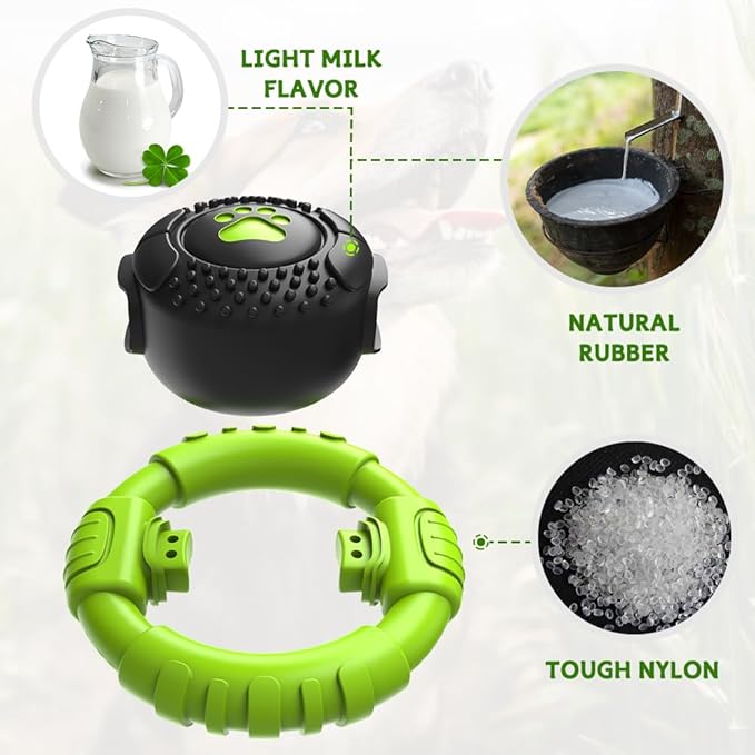 Dog Toys for Aggressive Chewers Large Medium Small Breed Indestructible Durable Tough Dog Chew Toys to Keep Them Busy Nylon Rubber Interactive Dog Toys