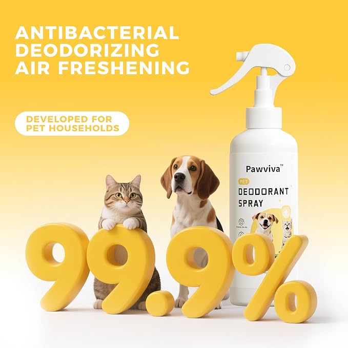 Pet Deodorant Spray for Dogs and Cats, 300ml/10.14 fl oz Keep Fresh Perfumed for Animals Solution for Healthy Pet Skin Spray