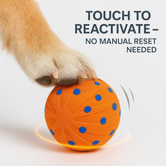 Interactive Dog Toy for Medium & Large Dogs – Smart Automatic Ball with Rolling & Bouncing Modes, Durable E-TPU, USB-C Rechargeable, Indoor & Outdoor Play