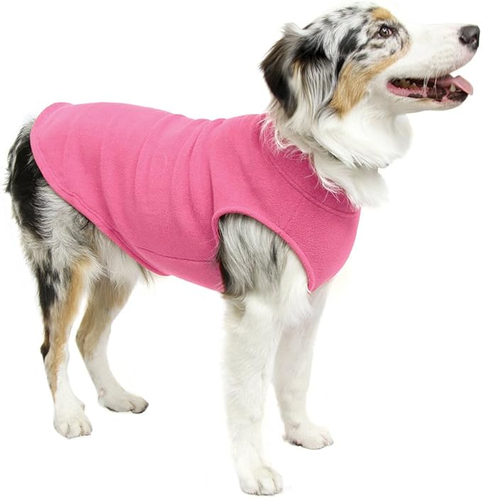Gooby - Stretch Fleece Vest, Pullover Fleece Vest Jacket Sweater for Dogs, Pink, 5X-Large