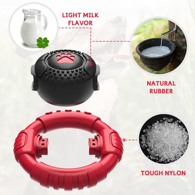 Dog Toys for Aggressive Chewers Large Medium Small Breed Indestructible Durable Tough Dog Chew Toys to Keep Them Busy Nylon Rubber Interactive Dog Toys
