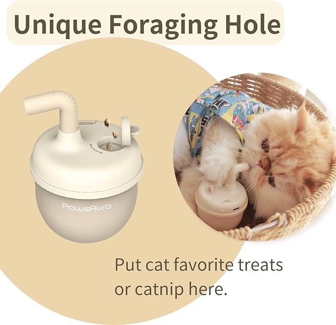 Cat Laser Toy,Cat Laser Toy Automatic Rechargeability,360° Rotation Out of Real Randomized Trajectory Motion,3 Modes Interactive Toy for Cats for Bored Indoor Adult Cat Kittens (Brown)