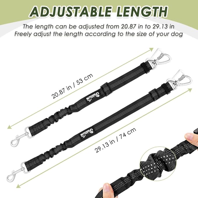 SlowTon Dog Seat Belt Harness for Car, Dog Car Harness Adjustable Mesh Breathable & Dog Seatbelt Safety Tether with Elastic Bungee for Small Medium Large Pets(Fuchsia, Double Clip, S)